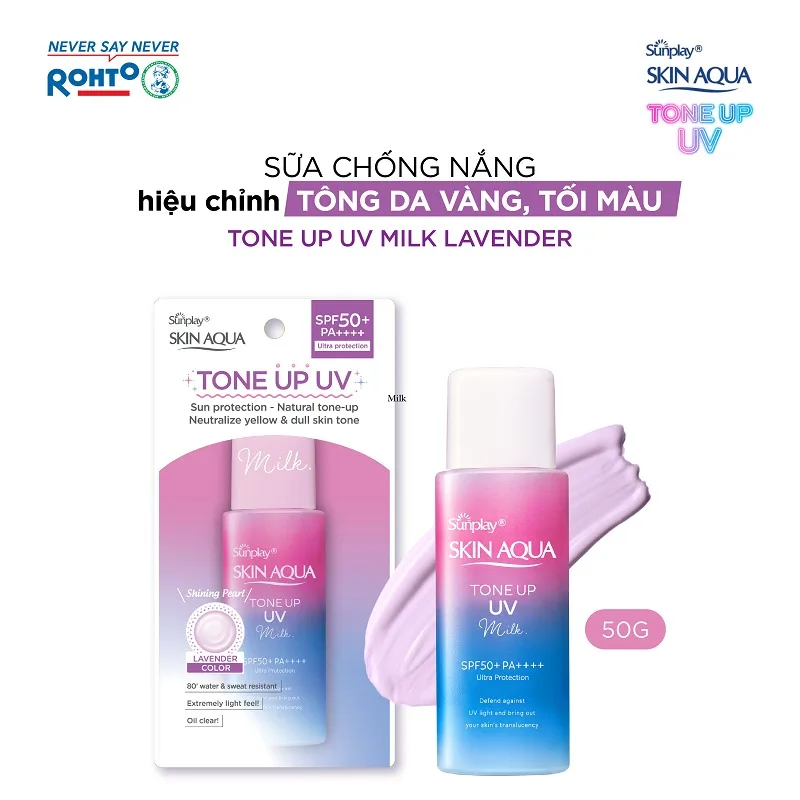 Kem Chống Nắng Sunplay Skin Aqua Tone Up UV SPF50+ PA++++ Hiệu Chỉnh Sắc Da Nâng Tông Kiềm Dầu 50g 50ml 4