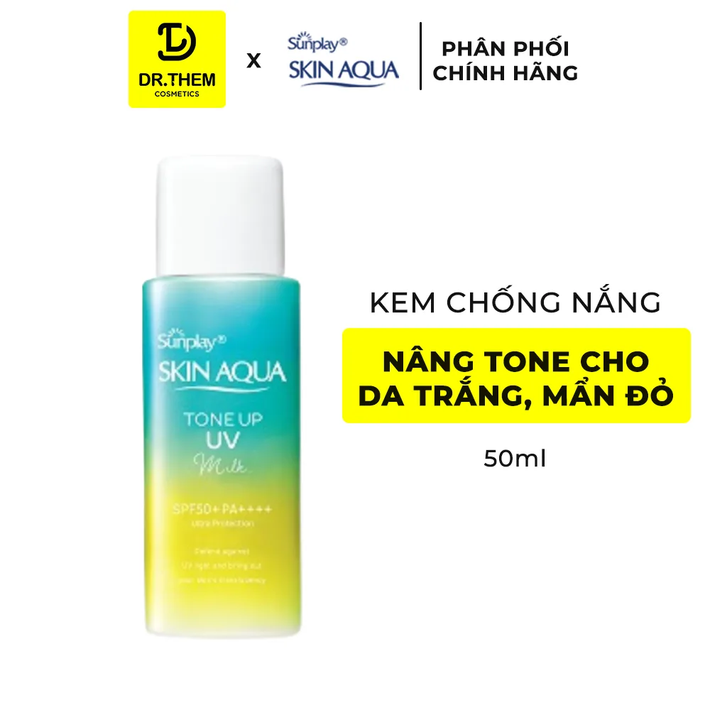 Kem Chống Nắng Sunplay Skin Aqua Tone Up UV SPF50+ PA++++ Hiệu Chỉnh Sắc Da Nâng Tông Kiềm Dầu 50g 50ml 8