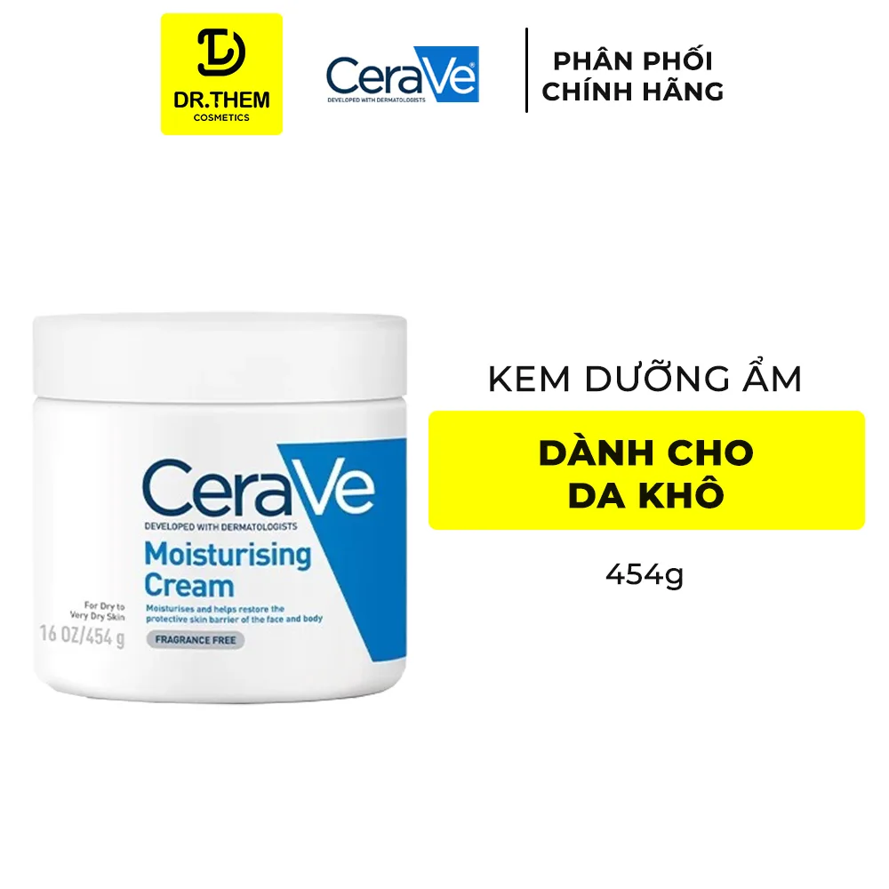 Kem Dưỡng Ẩm CeraVe Moisturising Cream Phục Hồi Hàng Rào Độ Ẩm Cho Da Khô Đến Rất Khô 50ml 340g 454g 7
