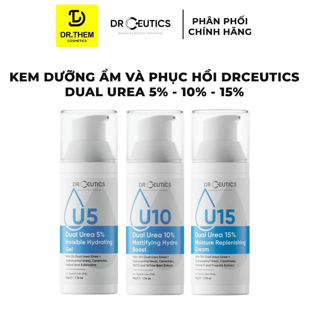 Kem Dưỡng Ẩm DrCeutics Dual Urea 5% 10% 15% Hỗ Trợ Phục Hồi Củng Cố Hàng Rào Bảo Vệ Da 35g/50g