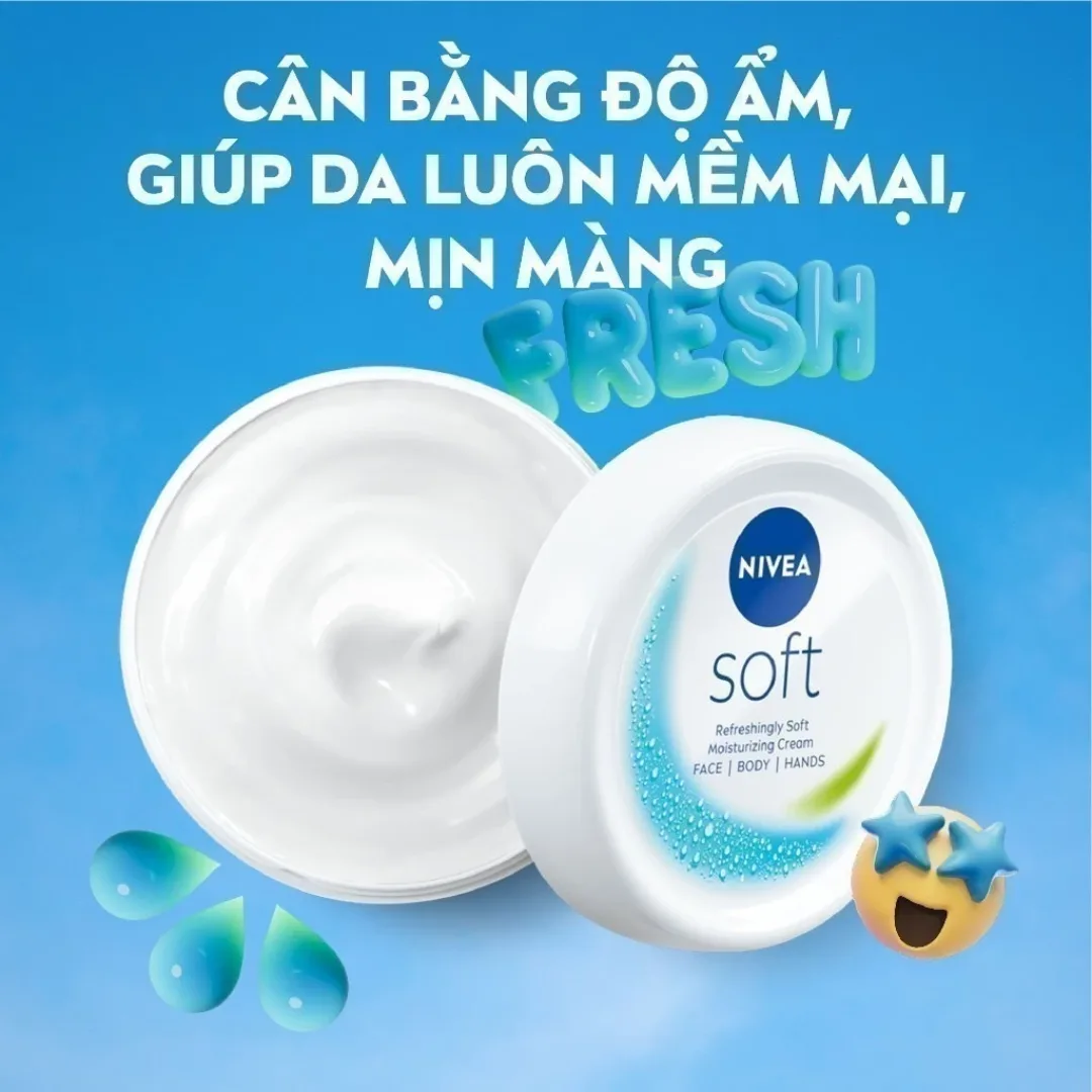 Kem Dưỡng Ẩm Nivea Creme Và Soft Creme Dưỡng Ẩm Chuyên Sâu Làm Mềm Bảo Vệ Da Khô Nứt Nẻ 60ml/200ml 6