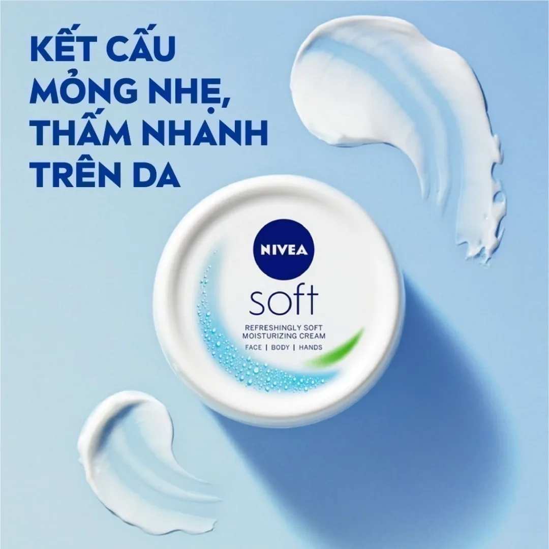 Kem Dưỡng Ẩm Nivea Creme Và Soft Creme Dưỡng Ẩm Chuyên Sâu Làm Mềm Bảo Vệ Da Khô Nứt Nẻ 60ml/200ml 7