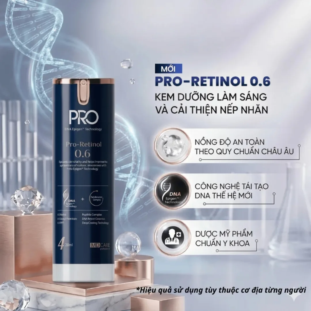 Kem Dưỡng Đêm MD Care Pro Retinol Hỗ Trợ Làm Sáng Da Cải Thiện Nếp Nhăn Và Dấu Hiệu Lão Hóa 30ml 2