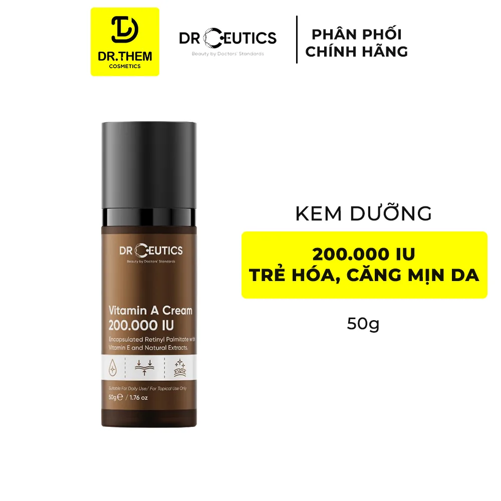 Kem Dưỡng DrCeutics Vitamin A Retinyl Palmitate Hỗ Trợ Trẻ Hóa Căng Mịn Da Cho Mọi Loại Da 35g 8