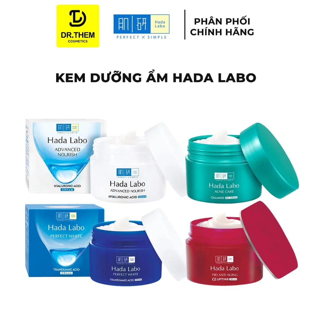 Kem Dưỡng Hada Labo Advanced Nourish Perfect White Pro Aging Acne Care Dưỡng Ẩm Sáng Da Cho Mọi Loại Da 50g