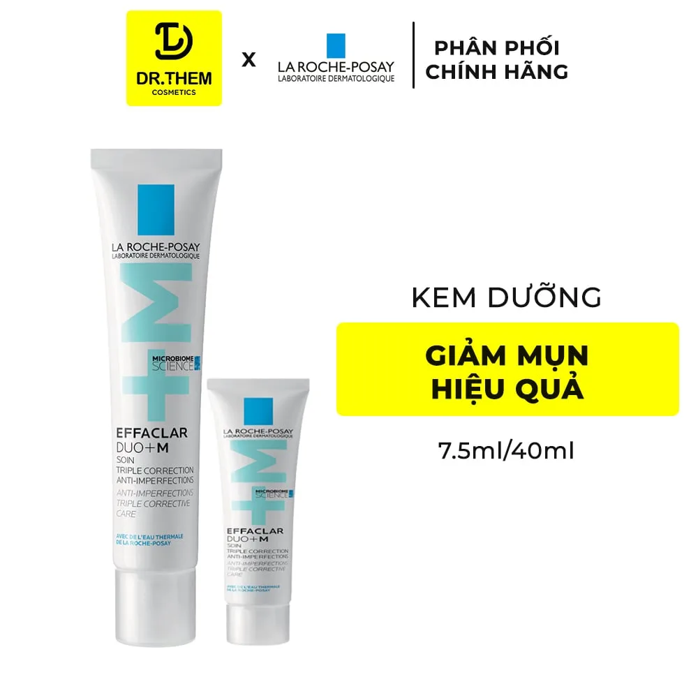 Kem Dưỡng La Roche-Posay Effaclar Duo+ M Hỗ Trợ Giảm Mụn Giảm Thâm Kiềm Dầu Cho Da Dầu Mụn 7.5ml/40ml