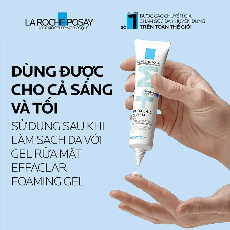 Kem Dưỡng La Roche-Posay Effaclar Duo+ M Hỗ Trợ Giảm Mụn Giảm Thâm Kiềm Dầu Cho Da Dầu Mụn 7.5ml/40ml 7