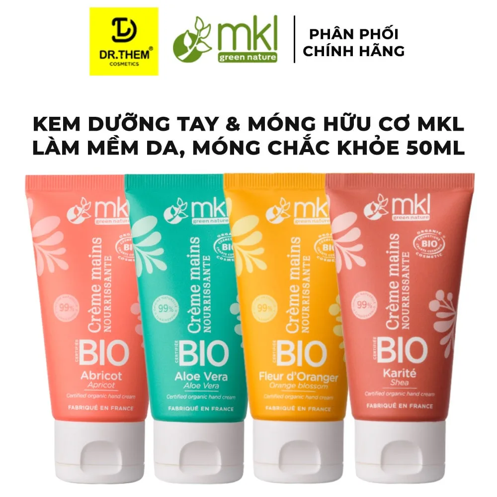 Kem Dưỡng Tay Và Móng Hữu Cơ MKL Green Nature Hand Cream Ecocert Dưỡng Ẩm Mềm Mịn Không Nhờn Rít 50ml