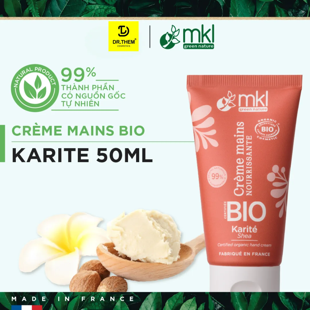 Kem Dưỡng Tay Và Móng Hữu Cơ MKL Green Nature Hand Cream Ecocert Dưỡng Ẩm Mềm Mịn Không Nhờn Rít 50ml 3