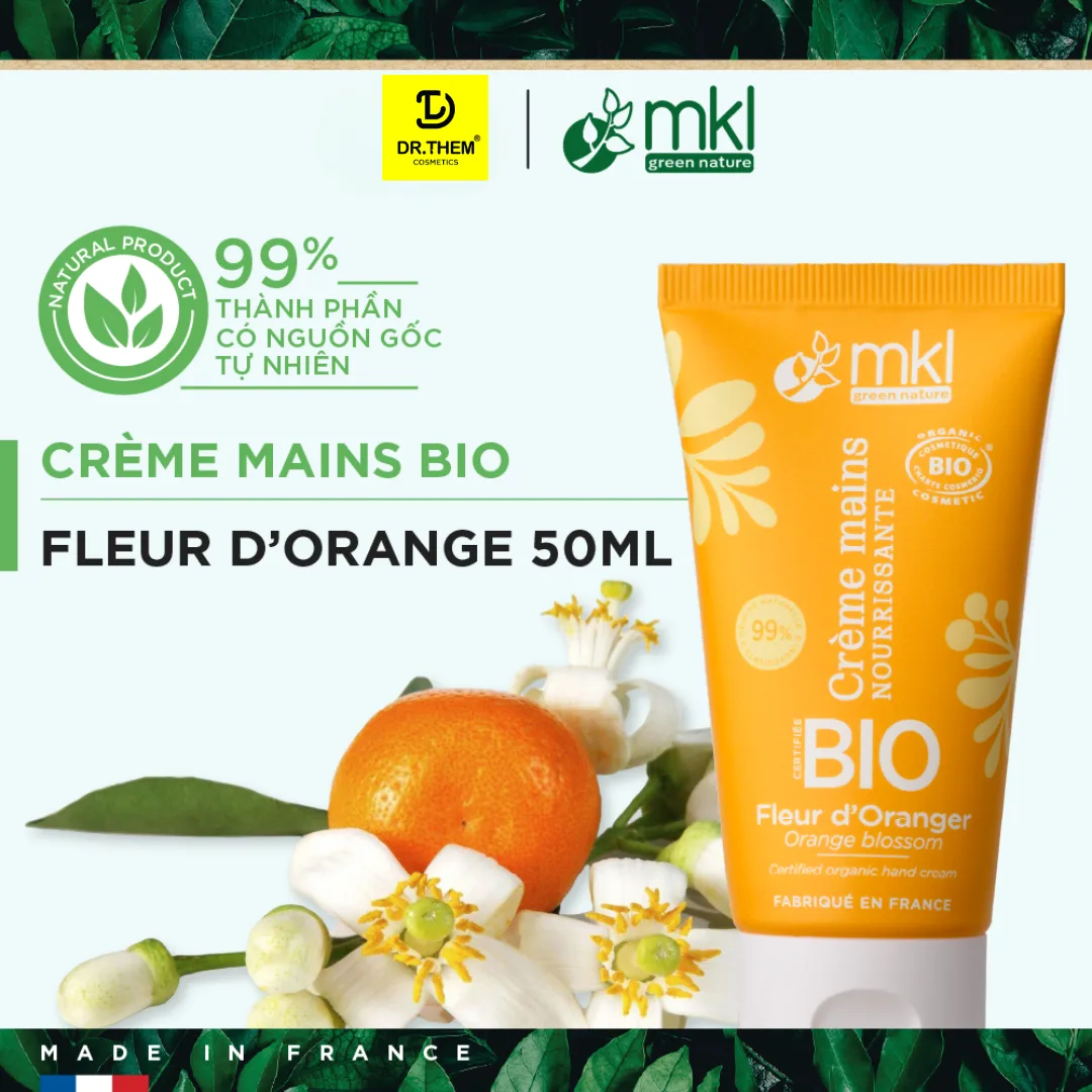 Kem Dưỡng Tay Và Móng Hữu Cơ MKL Green Nature Hand Cream Ecocert Dưỡng Ẩm Mềm Mịn Không Nhờn Rít 50ml 4