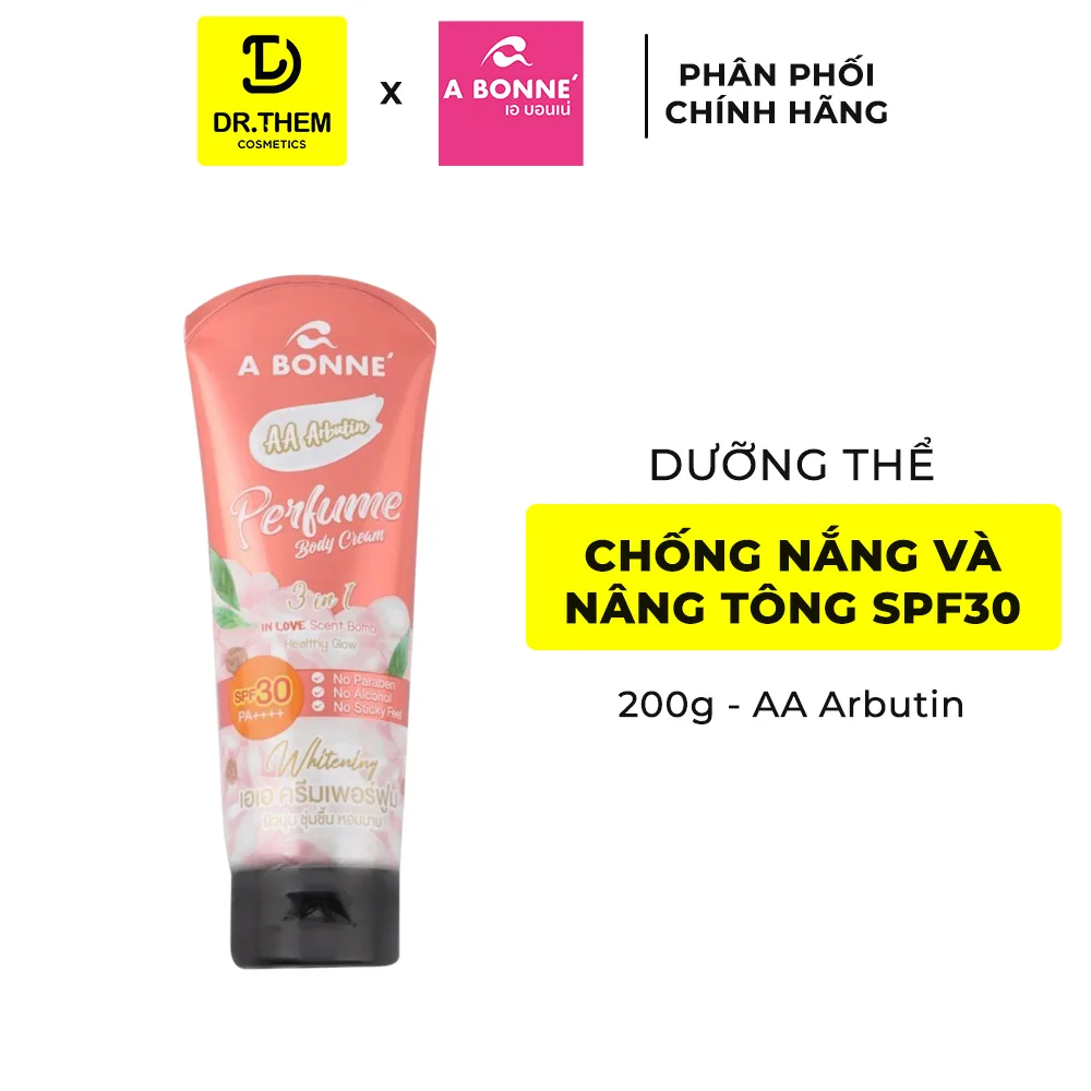Kem Dưỡng Thể A Bonne AA Arbutin BB Milk SPF30 Chống Nắng Nâng Tone Toàn Thân Hương Nước Hoa 6