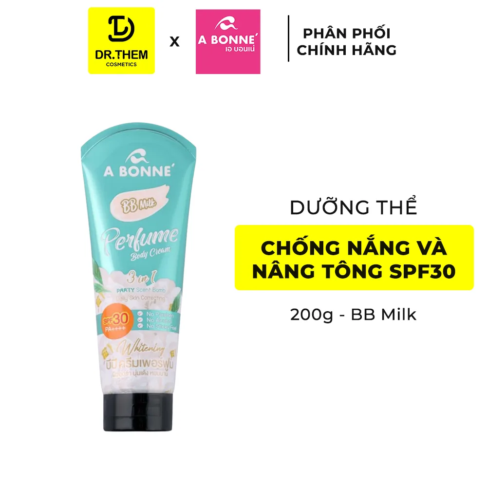 Kem Dưỡng Thể A Bonne AA Arbutin BB Milk SPF30 Chống Nắng Nâng Tone Toàn Thân Hương Nước Hoa 7