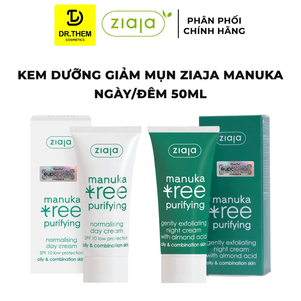 Kem Dưỡng Ziaja Manuka Tree Purifying Normalising Kiềm Dầu Cân Bằng Ngày Đêm Cho Da Dầu Mụn 50ml 2