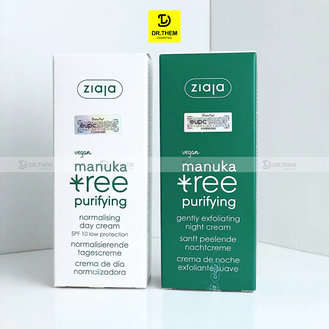 Kem Dưỡng Ziaja Manuka Tree Purifying Normalising Kiềm Dầu Cân Bằng Ngày Đêm Cho Da Dầu Mụn 50ml 8
