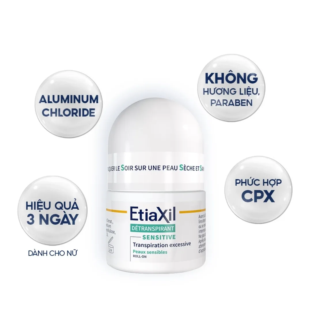 Lăn Khử Mùi Etiaxil Ngăn Mồ Hôi Chuyên Sâu Hiệu Quả 3 Đến 5 Ngày Cho Da Nhạy Cảm Và Da Thường 15ml/50ml 4