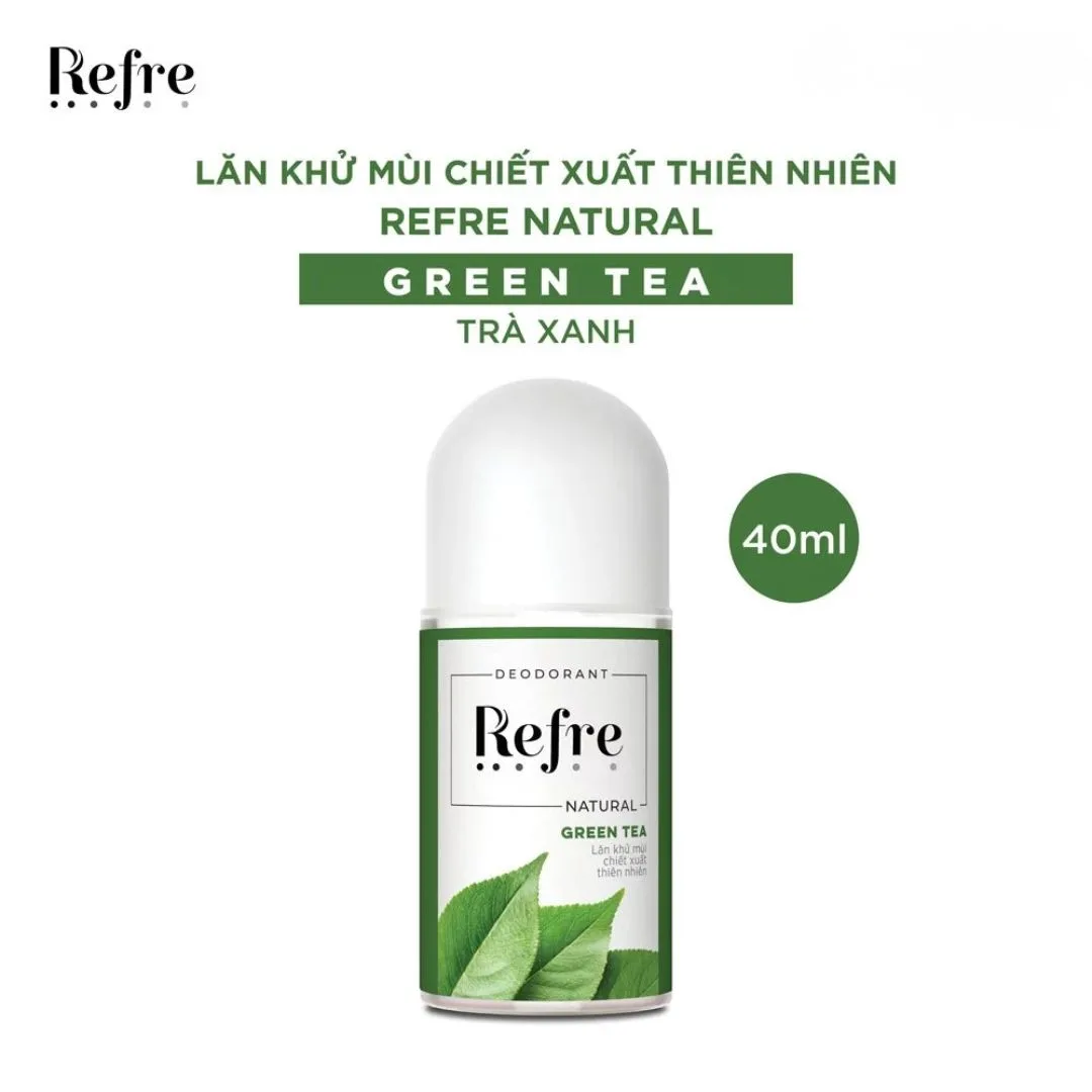 Lăn Khử Mùi Refre Natural Chiết Xuất Thiên Nhiên Khử Mùi Giảm Tiết Mồ Hôi 48H Dịu Nhẹ Không Cồn 40ml 3