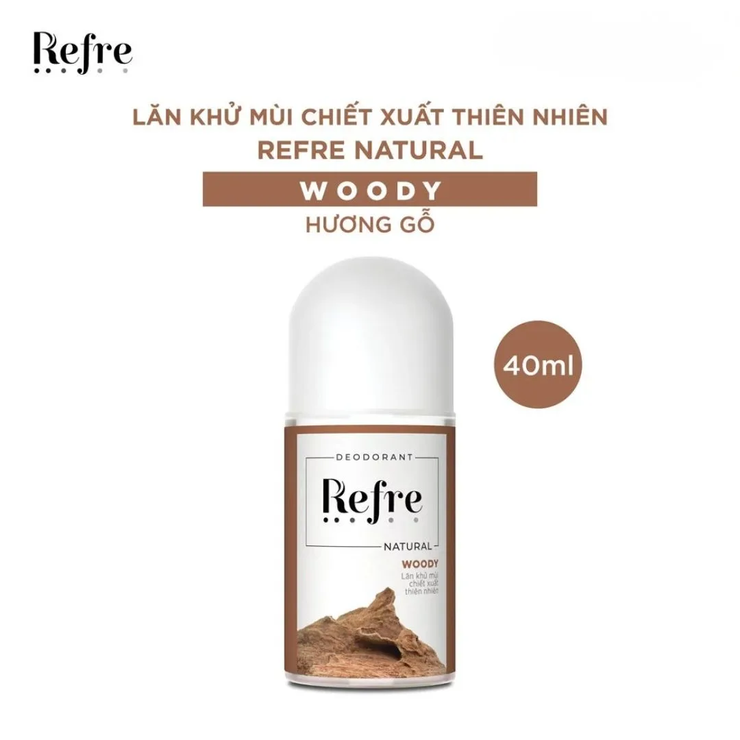 Lăn Khử Mùi Refre Natural Chiết Xuất Thiên Nhiên Khử Mùi Giảm Tiết Mồ Hôi 48H Dịu Nhẹ Không Cồn 40ml 4