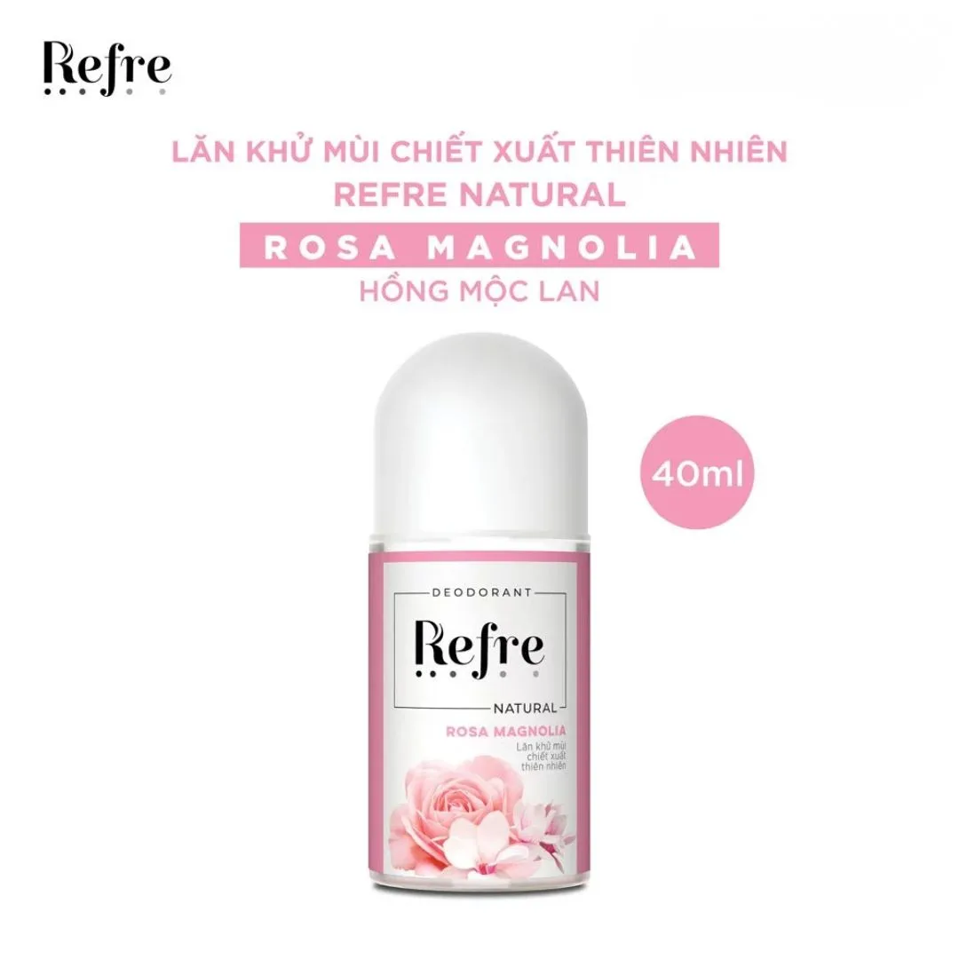 Lăn Khử Mùi Refre Natural Chiết Xuất Thiên Nhiên Khử Mùi Giảm Tiết Mồ Hôi 48H Dịu Nhẹ Không Cồn 40ml 5