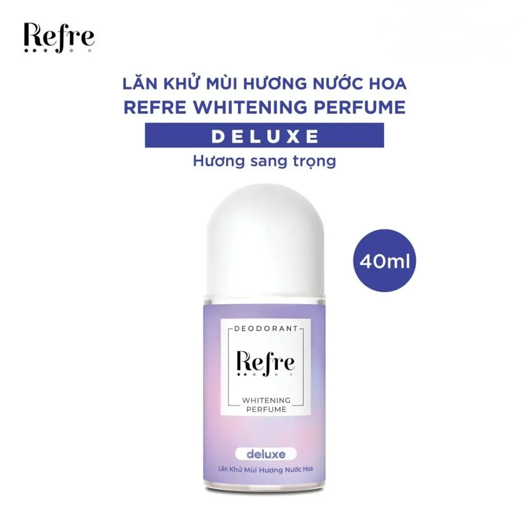 Lăn Khử Mùi Refre Whitening Perfume Hương Nước Hoa Khử Mùi Giảm Tiết Mồ Hôi Dưỡng Sáng Vùng Da Dưới Cánh Tay 40ml 3