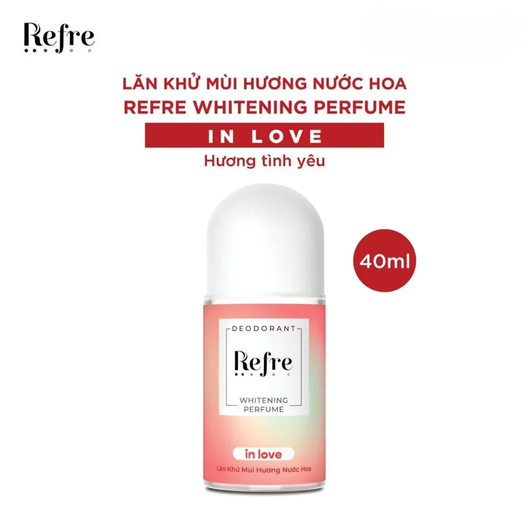 Lăn Khử Mùi Refre Whitening Perfume Hương Nước Hoa Khử Mùi Giảm Tiết Mồ Hôi Dưỡng Sáng Vùng Da Dưới Cánh Tay 40ml 4