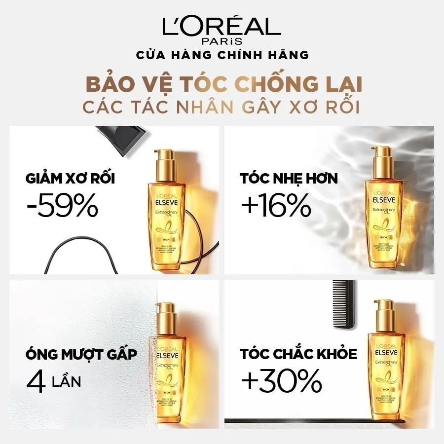 Dầu Dưỡng Tóc L Oreal Paris Elseve Extraordinary Oil Serum Tinh Dầu Hoa Tự Nhiên Phục Hồi Tóc Khô Xơ 100ml 6