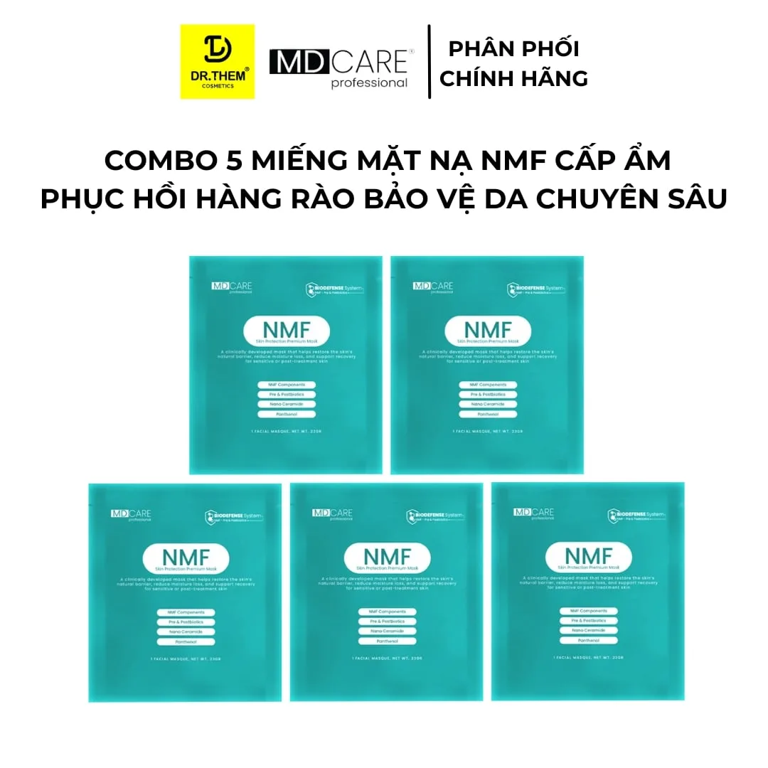 Combo 5 Miếng Mặt Nạ MD Care NMF Skin Protection Premium Mask Cấp Ẩm Cân Bằng Hỗ Trợ Phục Hồi Da