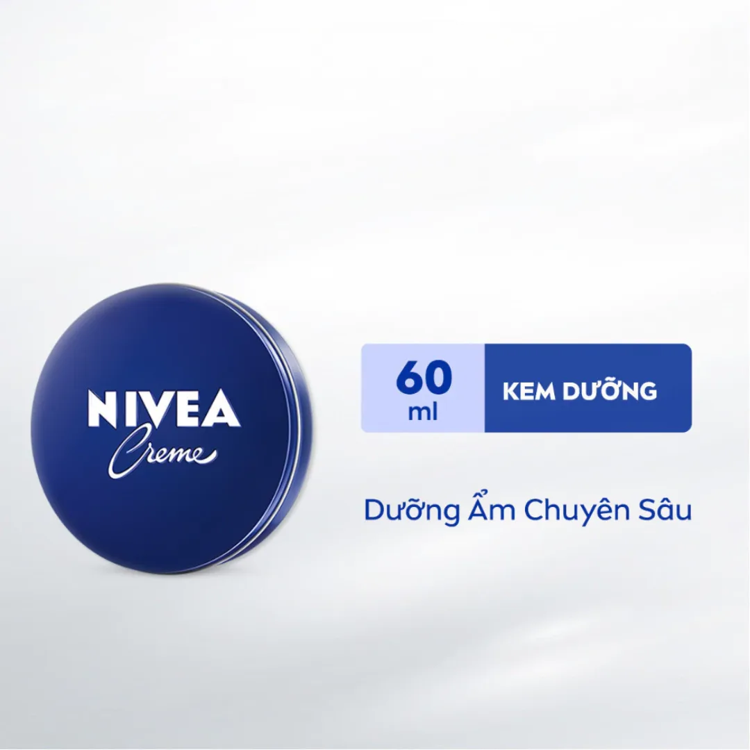 Kem Dưỡng Ẩm Da Nivea Crème Dưỡng Ẩm Sâu 24 Giờ Chiết Xuất Sữa Và Eucerit Cho Da Khô Dùng Cho Mặt Tay Toàn Thân 60ml 2