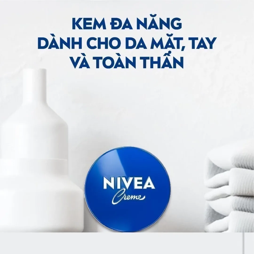 Kem Dưỡng Ẩm Da Nivea Crème Dưỡng Ẩm Sâu 24 Giờ Chiết Xuất Sữa Và Eucerit Cho Da Khô Dùng Cho Mặt Tay Toàn Thân 60ml 5
