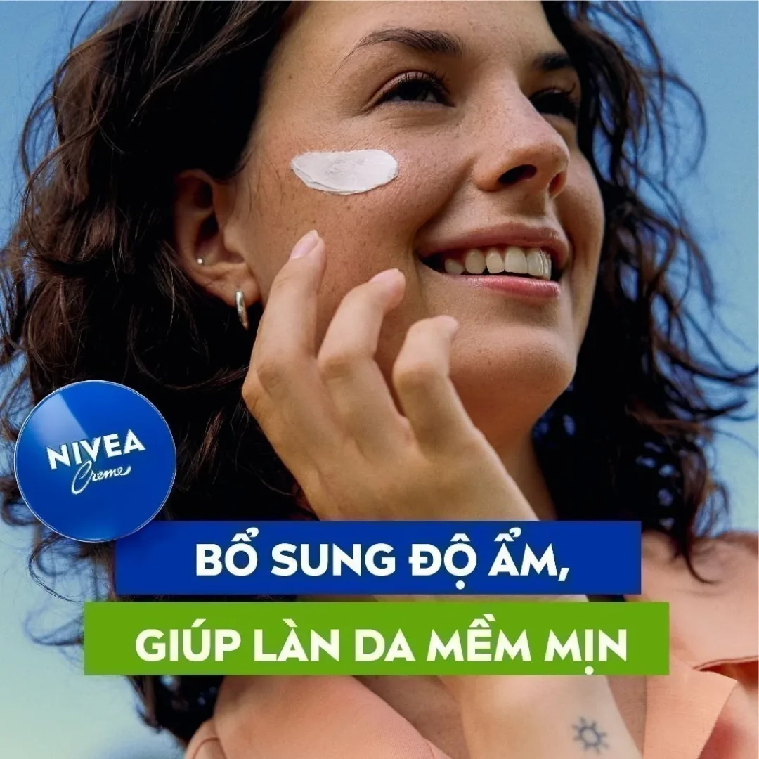 Kem Dưỡng Ẩm Da Nivea Crème Dưỡng Ẩm Sâu 24 Giờ Chiết Xuất Sữa Và Eucerit Cho Da Khô Dùng Cho Mặt Tay Toàn Thân 60ml 7