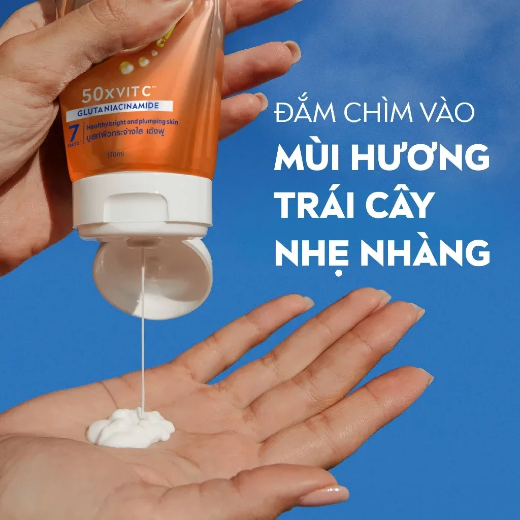 Serum Dưỡng Thể NIVEA Vitamin C&E Dưỡng Sáng Mượt Da Căng Mọng Sau 7 Ngày Với Glutathione 170ml 4