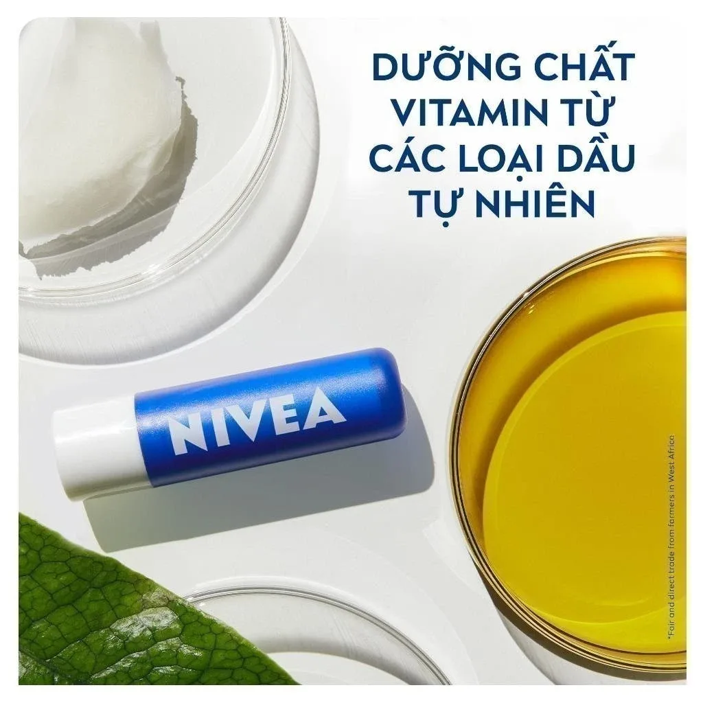 Son Dưỡng Ẩm Môi NIVEA Original Care Dưỡng Ẩm Chuyên Sâu Phục Hồi Môi Khô Không Chứa Chì 4.8g 4