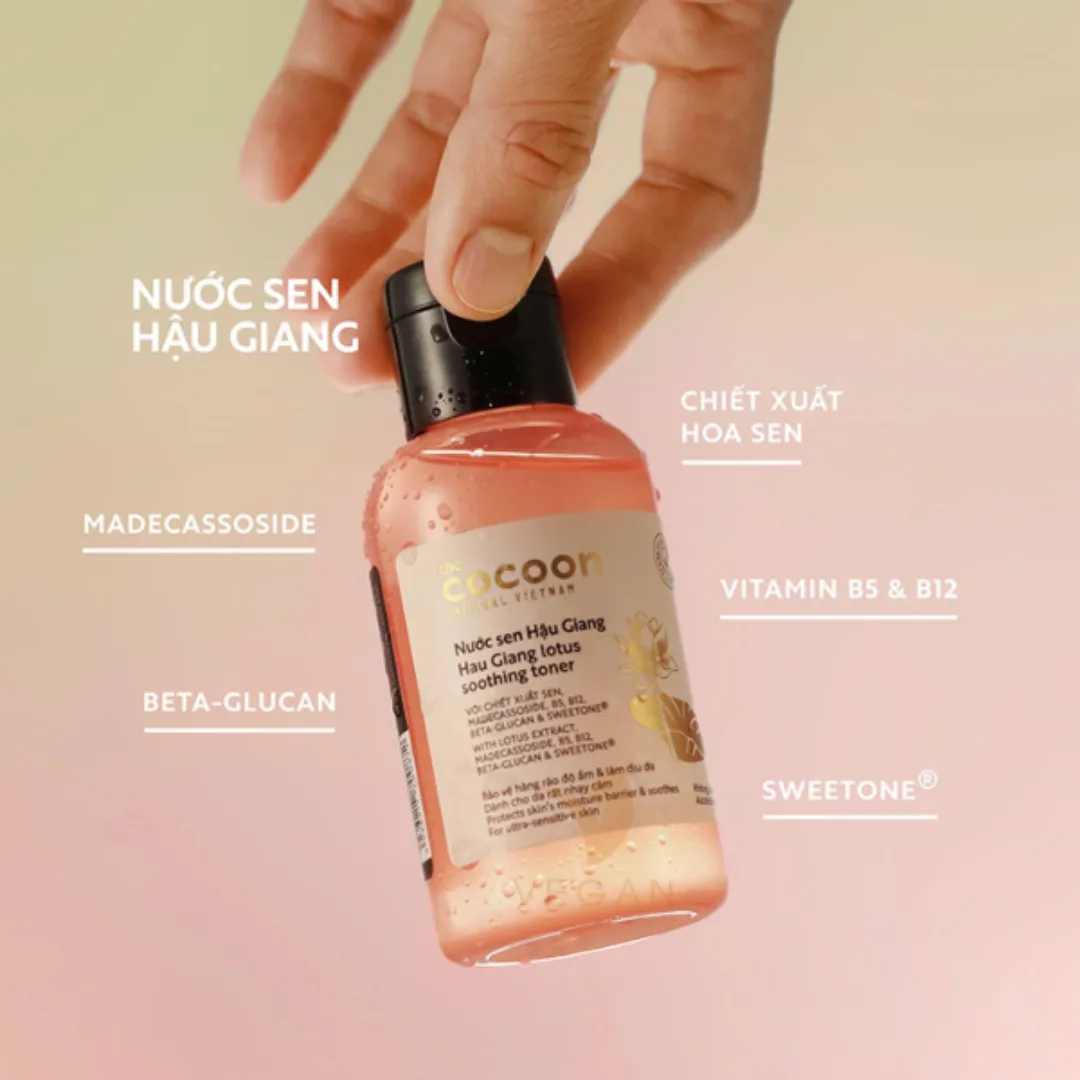 Nước Hoa Hồng Cocoon Nước Sen Hậu Giang Toner Hỗ Trợ Phục Hồi Cấp Ẩm Làm Dịu Cho Da Rất Nhạy Cảm 310ml 3