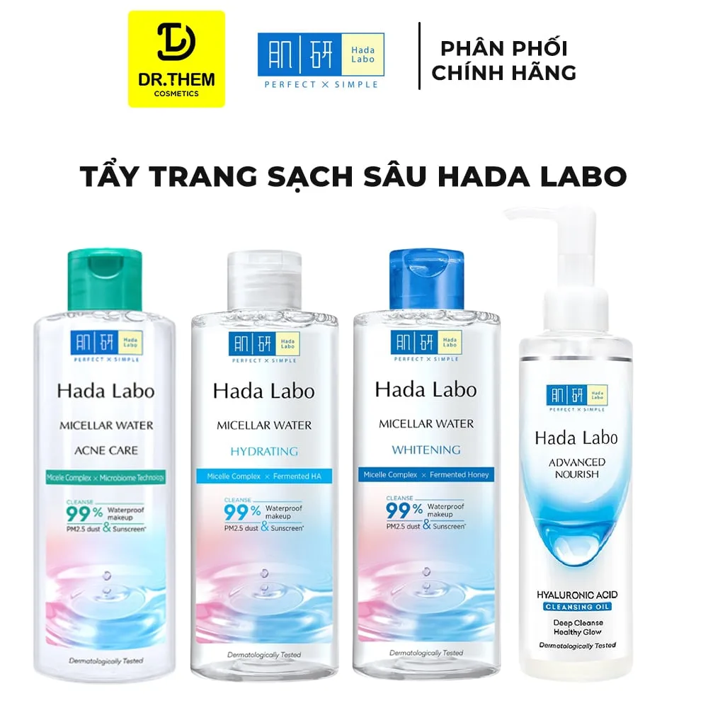 Nước Tẩy Trang Hada Labo Micellar Water Và Dầu Tẩy Trang Cleansing Oil Làm Sạch Sâu Cấp Ẩm Cho Mọi Loại Da 200ml/240ml