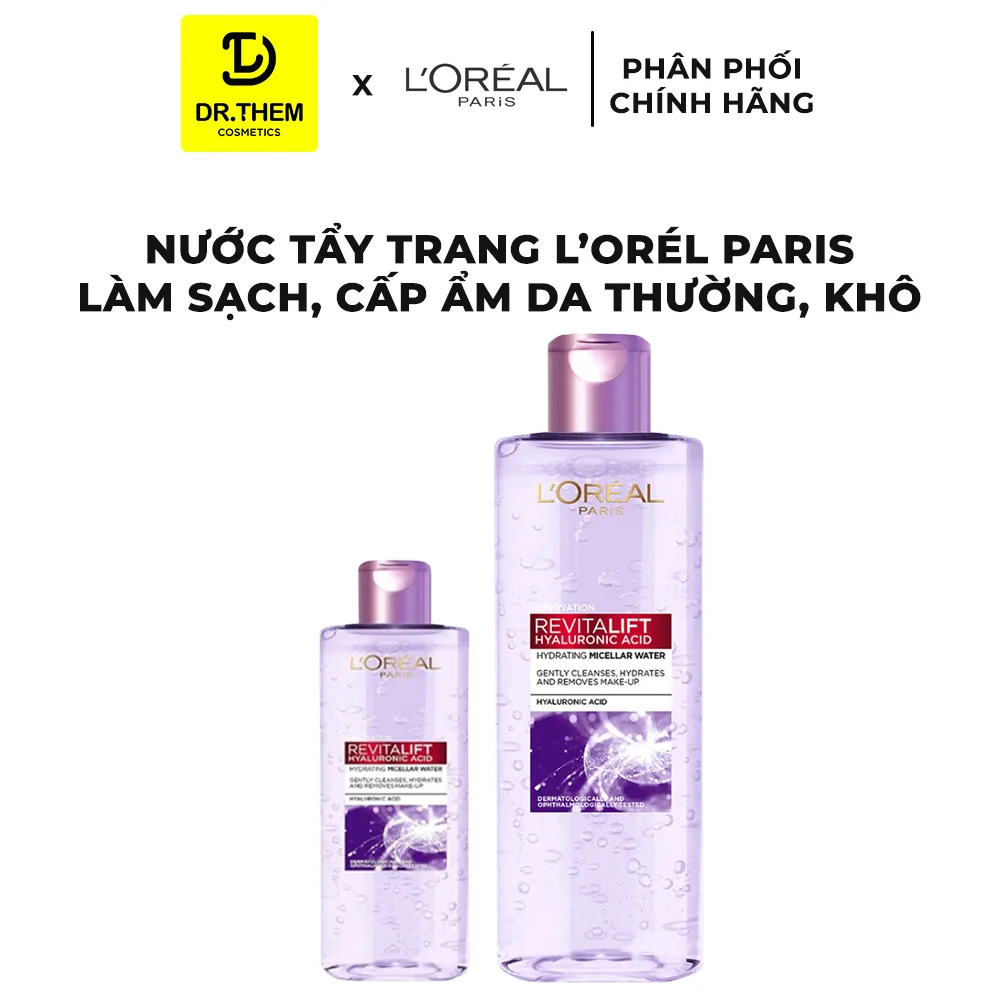 Nước Tẩy Trang L'Oreal Paris 3in1 Micellar Water Làm Sạch Sâu Dưỡng Ẩm Dịu Nhẹ Cho Mọi Loại Da 95ml/400ml 5