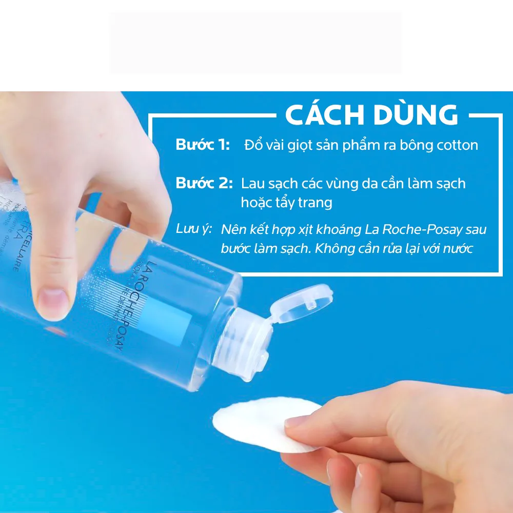 Nước Tẩy Trang La Roche Posay Micellar Water Ultra Effaclar Sensitive Làm Sạch Sâu Cho Da Dầu Mụn Da Nhạy Cảm 200ml 400ml 6