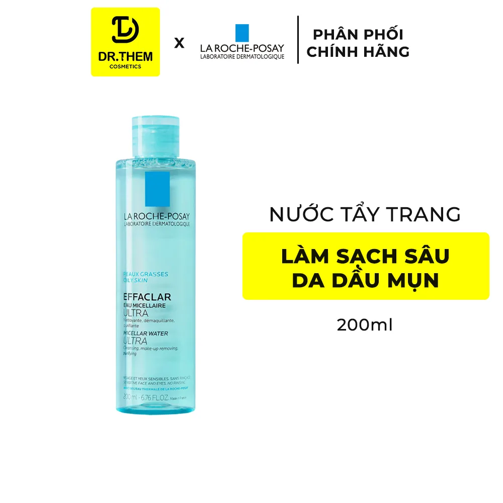 Nước Tẩy Trang La Roche Posay Micellar Water Ultra Effaclar Sensitive Làm Sạch Sâu Cho Da Dầu Mụn Da Nhạy Cảm 200ml 400ml 7