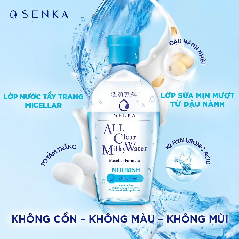 Nước Tẩy Trang Senka All Clear Water Micellar Formula Làm Sạch Trang Điểm Và Dưỡng Ẩm Cho Da 230ml 6