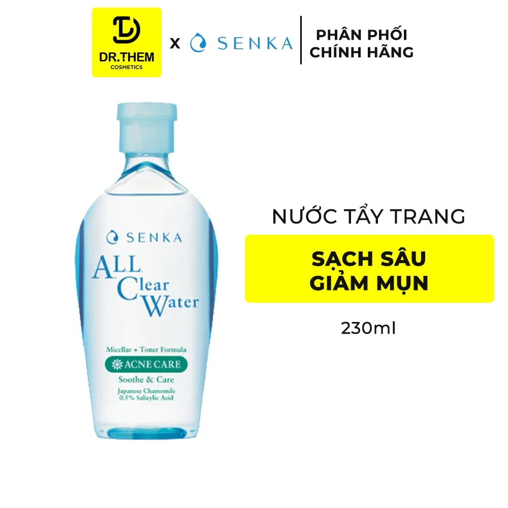 Nước Tẩy Trang Senka All Clear Water Micellar Formula Làm Sạch Trang Điểm Và Dưỡng Ẩm Cho Da 230ml 7