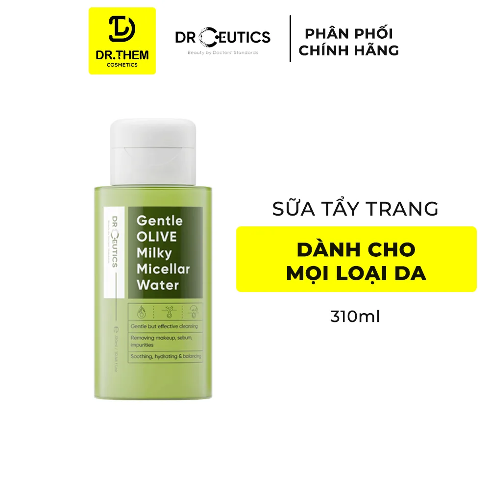 Nước Tẩy Trang Và Sữa Tẩy Trang DrCeutics Ultra Mild Gentle Olive Milky Micellar Làm Sạch Sâu Cho Mọi Loại Da 500ml 6