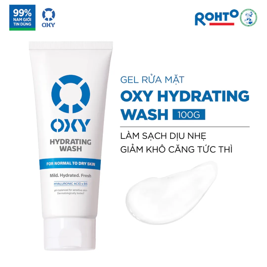 Gel Rửa Mặt OXY Hydrating Wash Dịu Nhẹ Cấp Ẩm Giảm Khô Căng Cho Da Thường Đến Da Khô Và Da Nhạy Cảm 100g 2