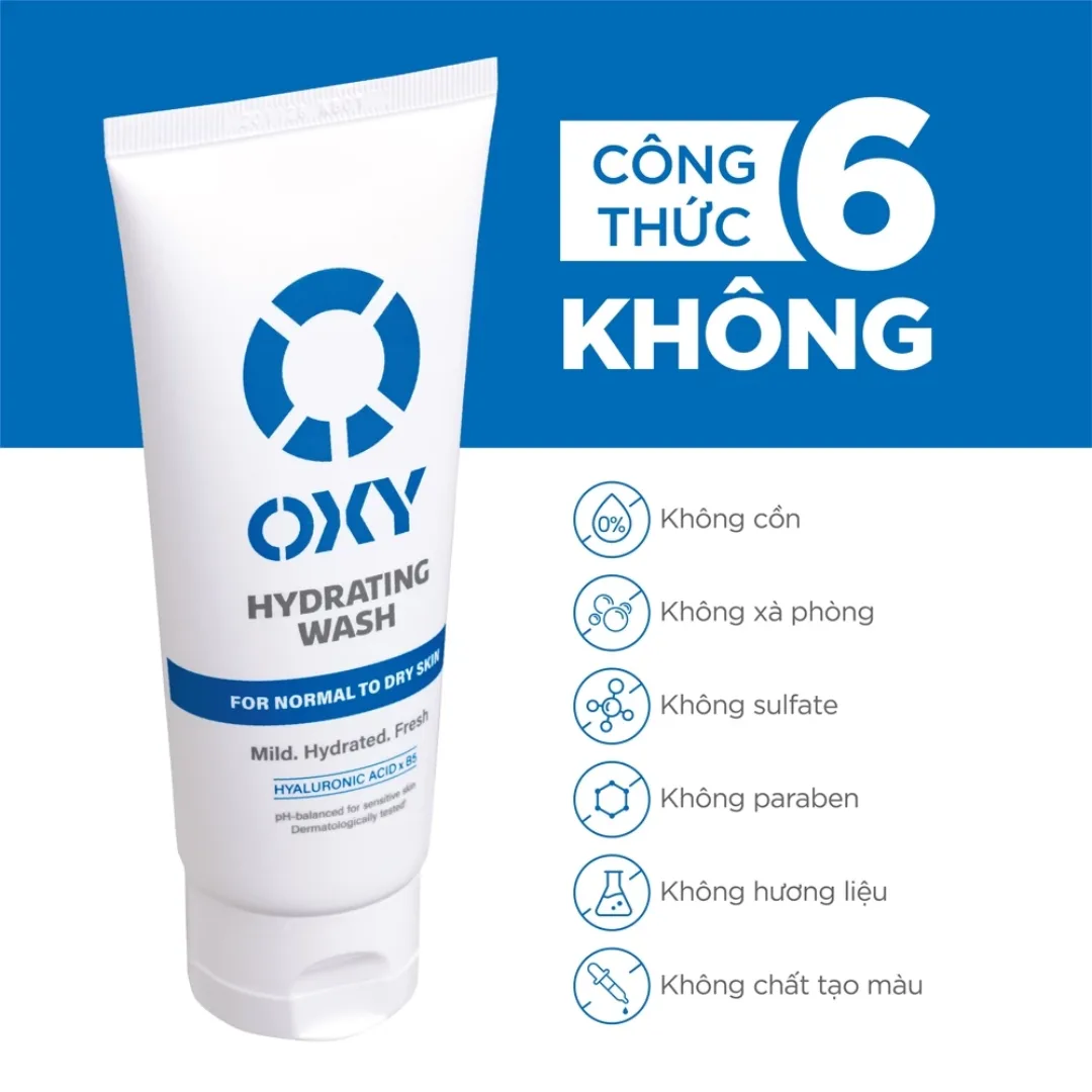 Gel Rửa Mặt OXY Hydrating Wash Dịu Nhẹ Cấp Ẩm Giảm Khô Căng Cho Da Thường Đến Da Khô Và Da Nhạy Cảm 100g 3