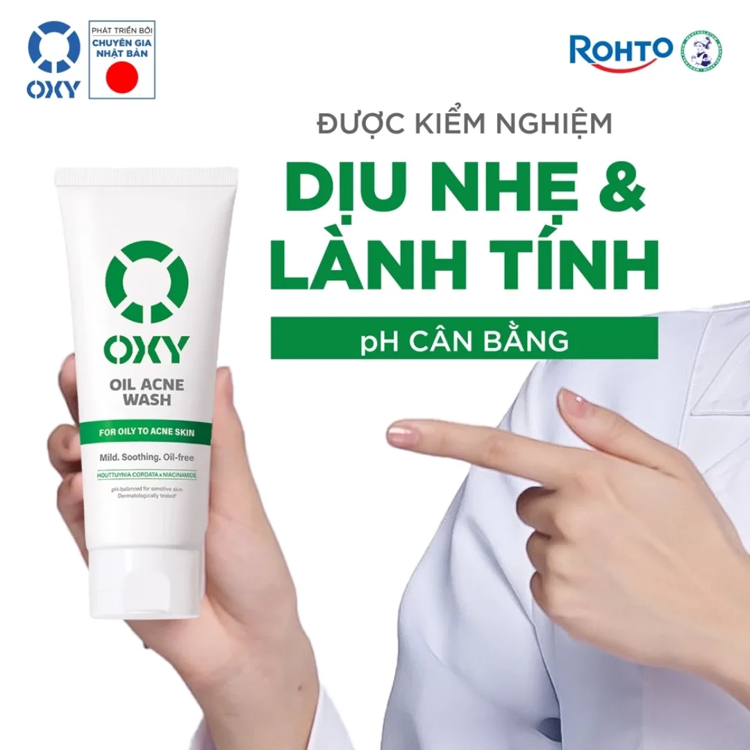 Sữa Rửa Mặt OXY Oil Acne Wash Giảm Dầu Và Dịu Da 8 Giờ Hỗ Trợ Ngừa Mụn Cho Da Hỗn Hợp Thiên Dầu Da Mụn 100g 7