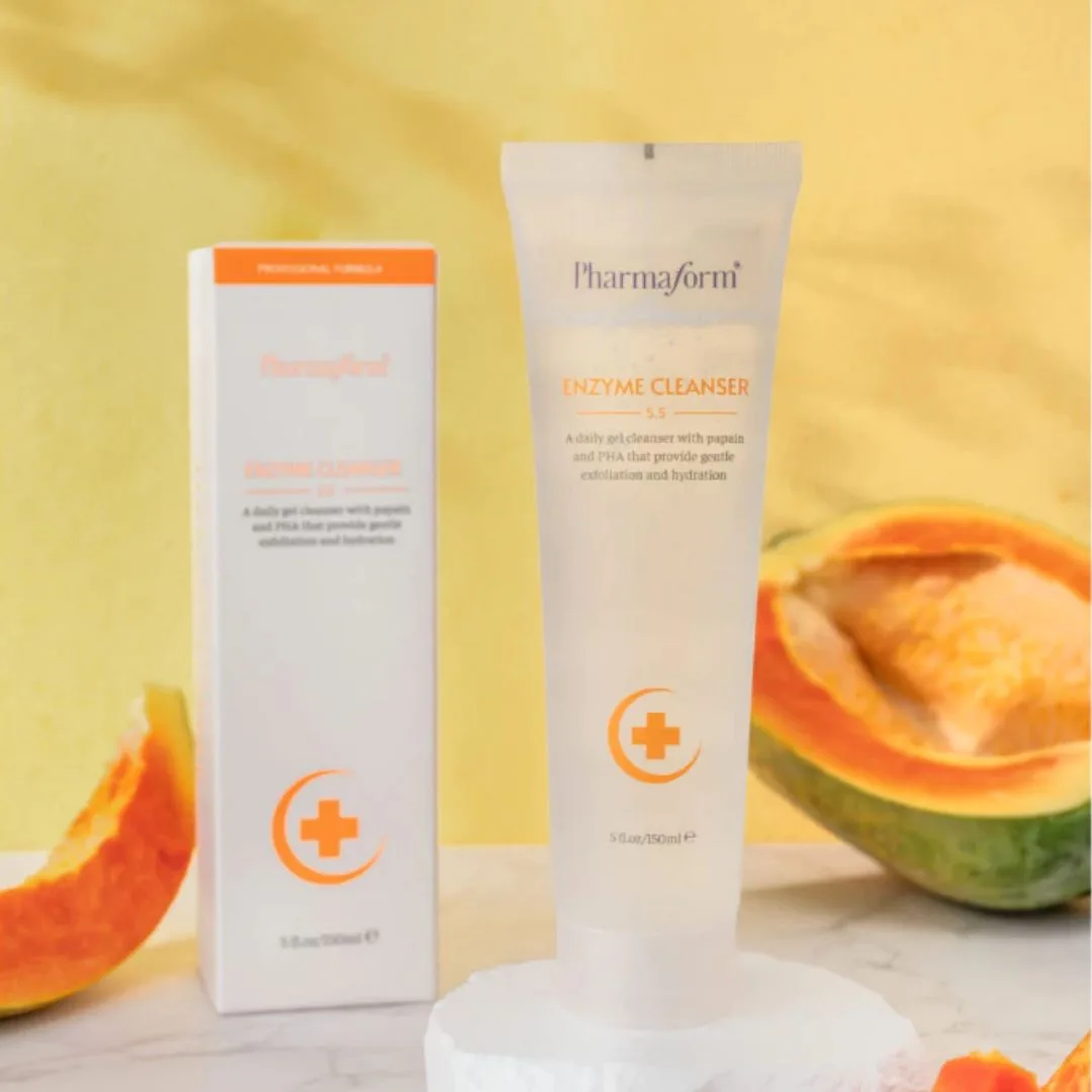 Gel Rửa Mặt Pharmaform Enzyme Cleanser Làm Sạch Dịu Nhẹ Tẩy Tế Bào Chết Cấp Ẩm Giảm Mẩn Đỏ Cho Da Mụn Da Khô Nhạy Cảm 150ml 2
