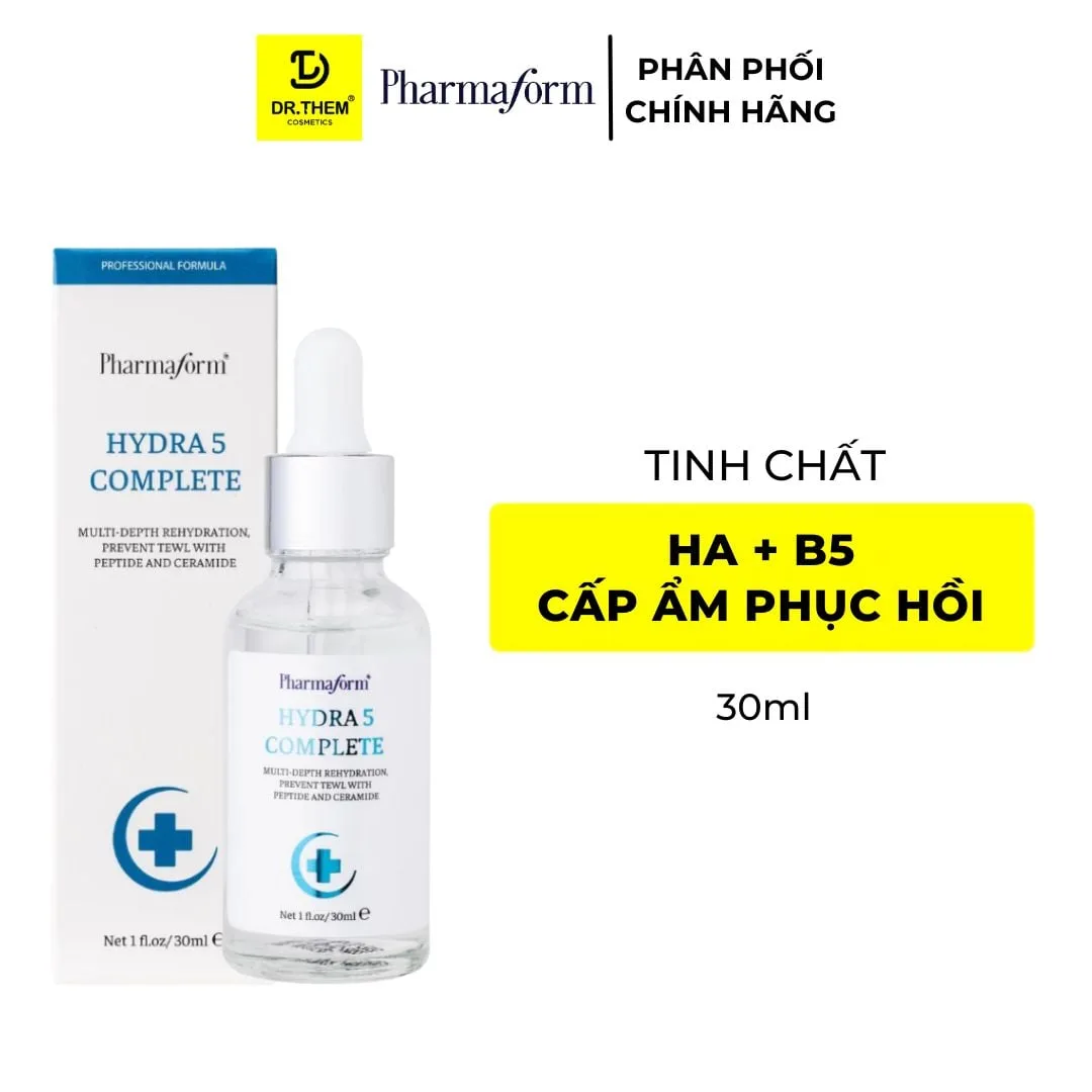 Tinh Chất Vitamin B5 Pharmaform Hydra 5 Complete Serum Dưỡng Ẩm Chuyên Sâu Hỗ Trợ Phục Hồi Da Nhạy Cảm 30ml