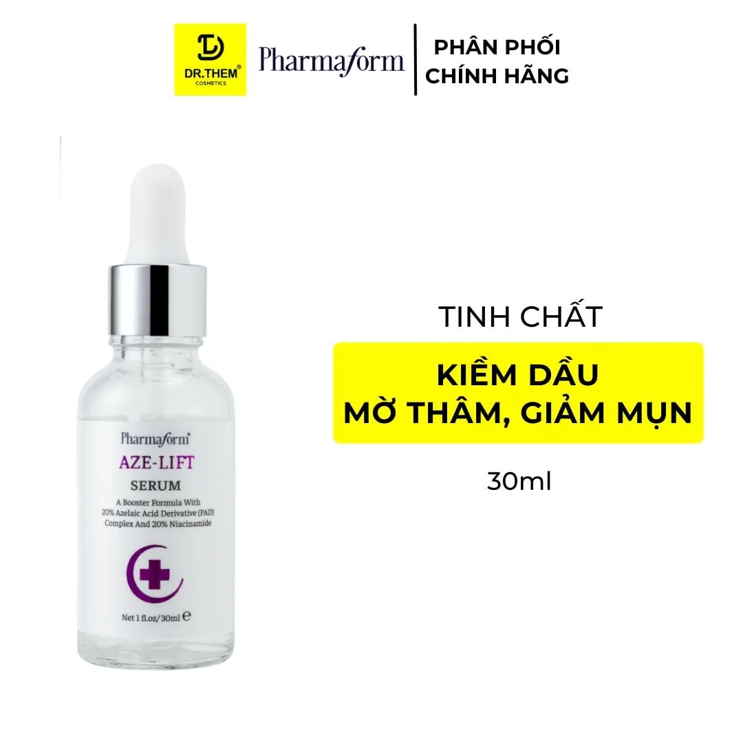 Tinh Chất Pharmaform Aze Lift Serum Kiểm Soát Dầu Se Khít Lỗ Chân Lông Hỗ Trợ Giảm Mụn Cho Da Dầu 30ml