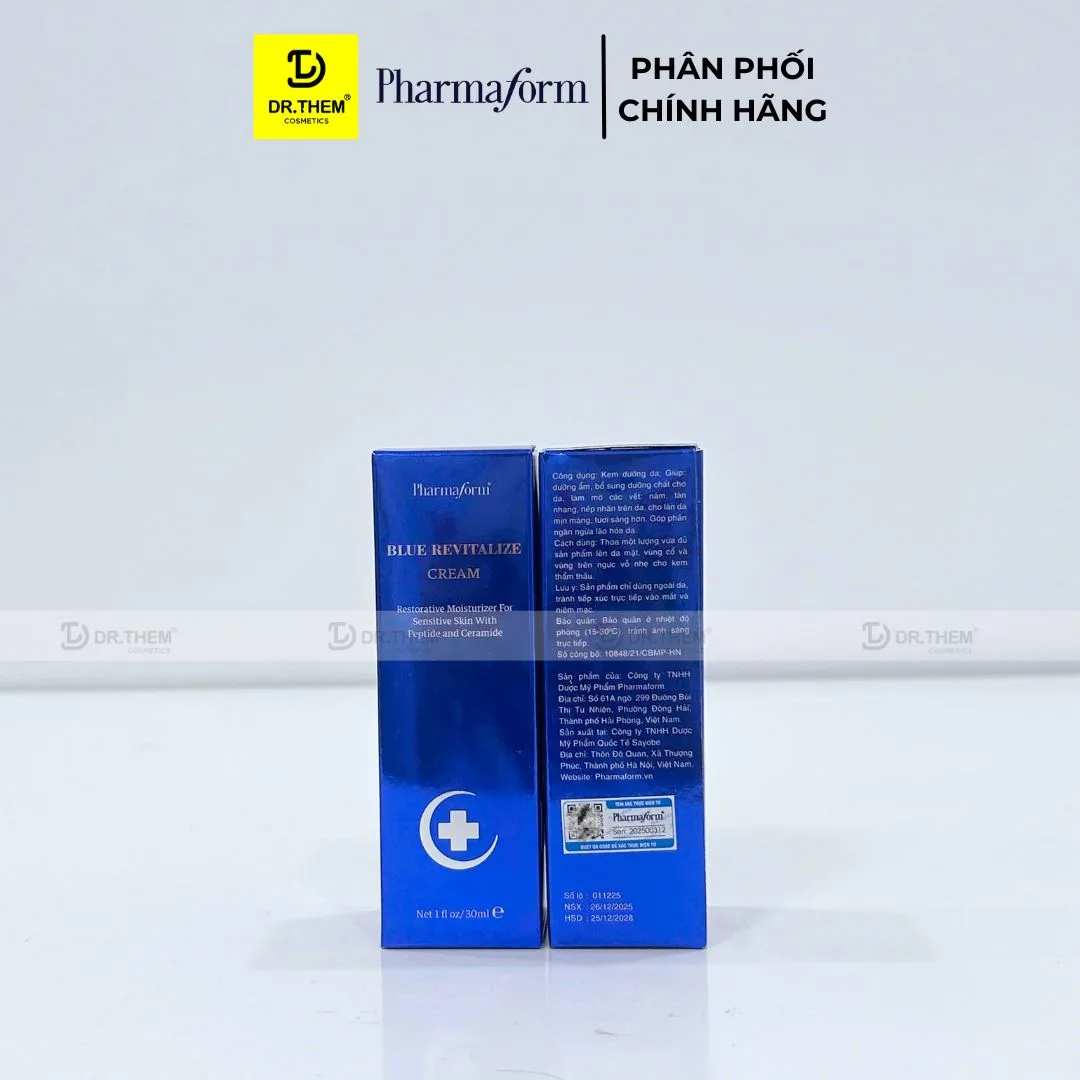 Kem Dưỡng Ẩm Pharmaform Blue Revitalize Phục Hồi Chống Ánh Sáng Xanh Hỗ Trợ Chống Lão Hóa Cho Mọi Loại Da 30ml 5