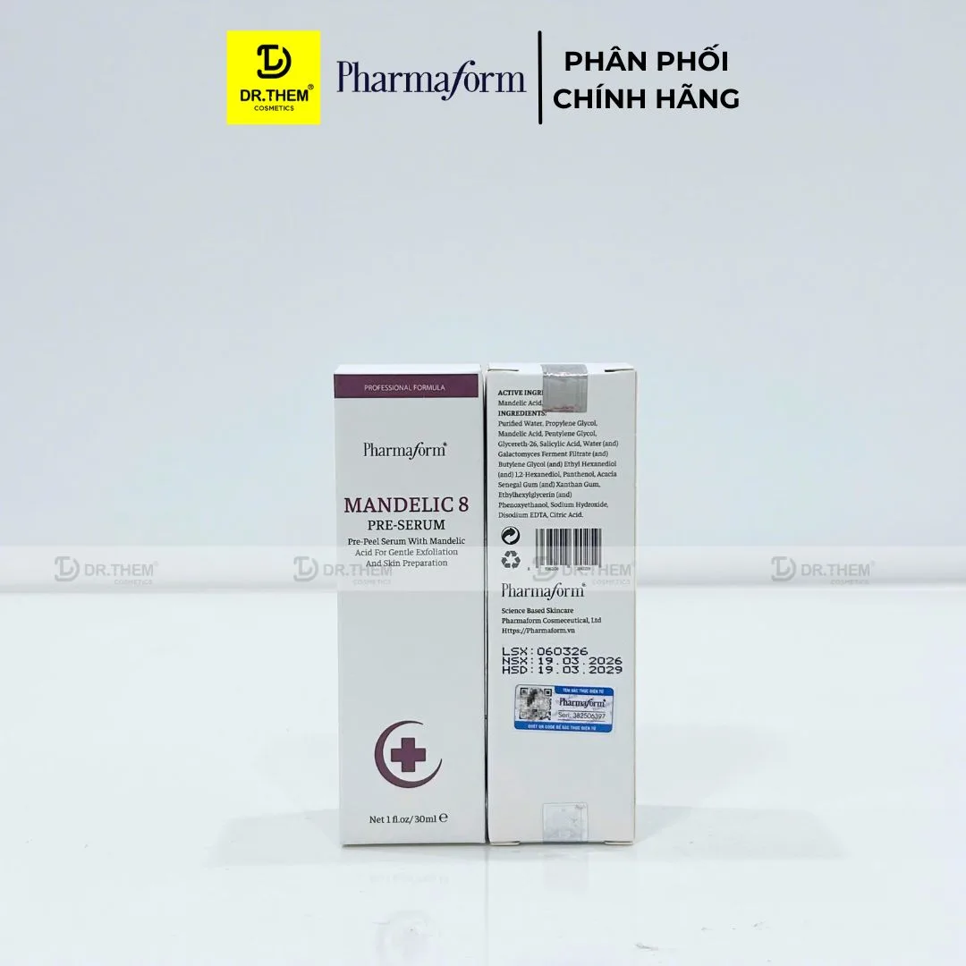 Tinh Chất Pharmaform Mandelic 8 Pre Serum Tẩy Tế Bào Chết Dịu Nhẹ Hỗ Trợ Làm Đều Màu Da Sáng Mịn 30ml 4