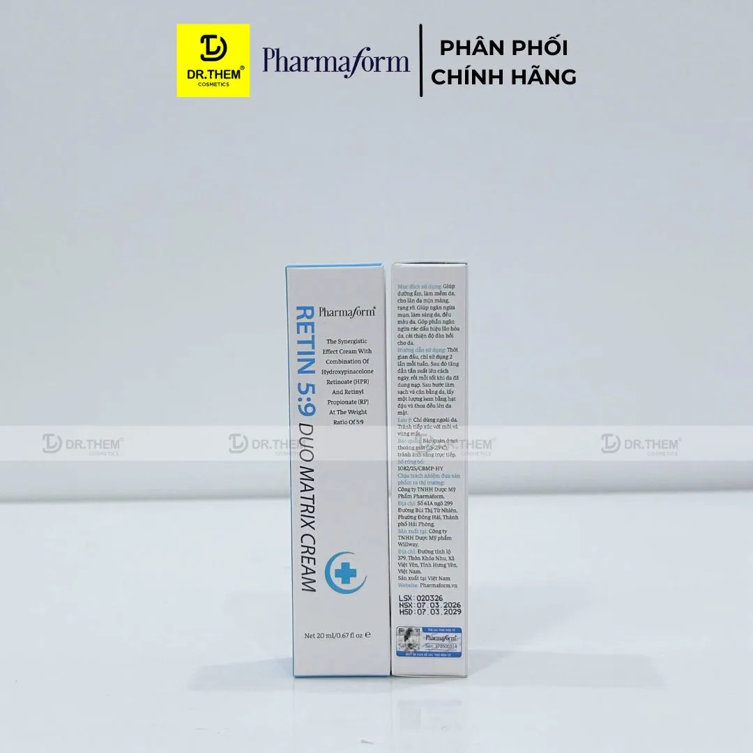 Kem Dưỡng Retinol Pharmaform Retin 5:9 Duo Matrix Cream Hỗ Trợ Chống Lão Hóa Giảm Nếp Nhăn Đều Màu Da 20ml 5