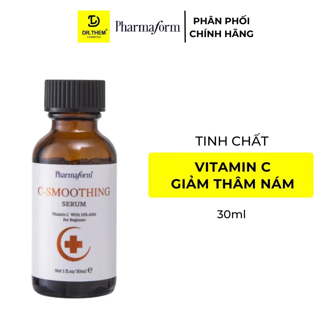 Tinh Chất Pharmaform C Smoothing Serum Vitamin C Và 10% AHA Làm Sáng Da Hỗ Trợ Chống Lão Hóa 30ml