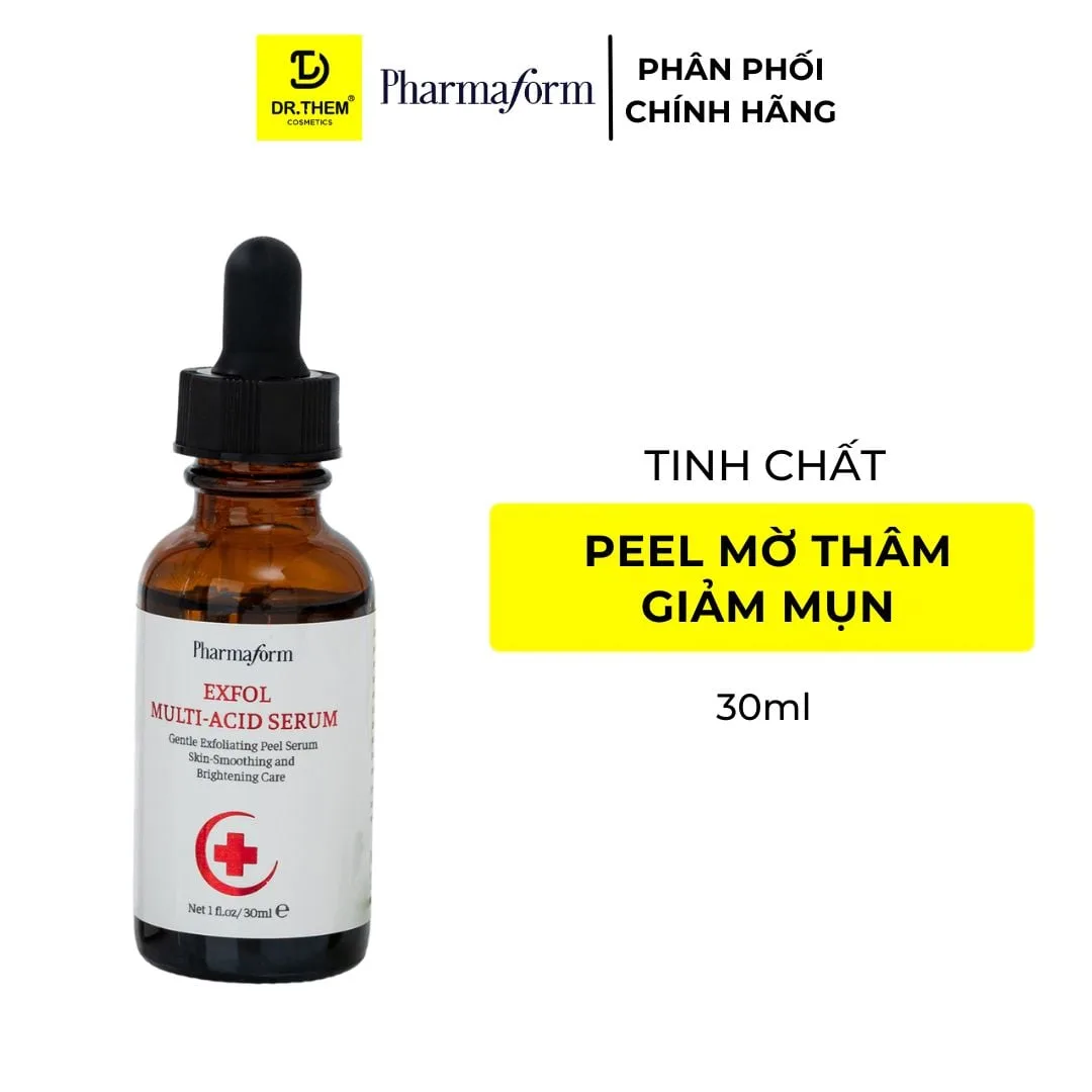 Tinh Chất Peel Da Pharmaform Exfol Multi Acid Peel Tái Tạo Làm Sáng Căng Bóng Da Cho Da Dầu Mụn 30ml